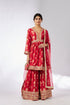 Samiksha Peplum Sharara Set - Red